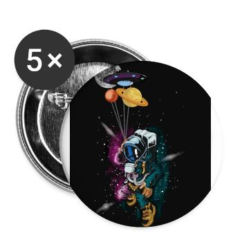 Space Astronaut - Buttons large 2.2''/56 mm (5-pack) - white - Front