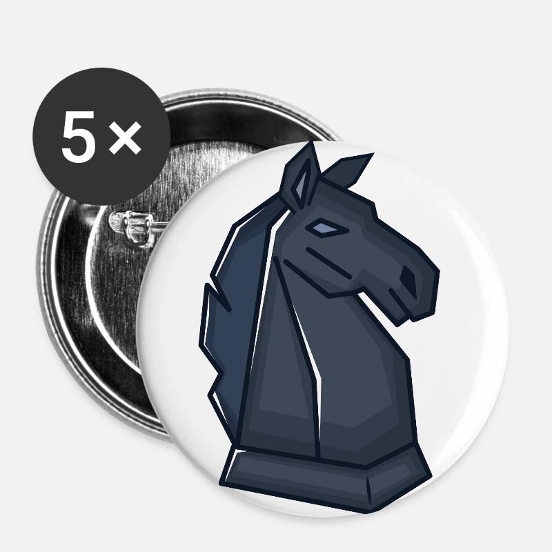 Chess Chess piece Springer - Buttons large 2.2''/56 mm (5-pack) - white