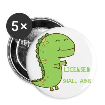 Licensed to carry small Arms - Funny Gift - Buttons large 2.2''/56 mm (5-pack) - white - Front