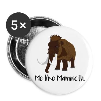 mammouth - Lot de 5 grands badges (56 mm) - blanc - Devant