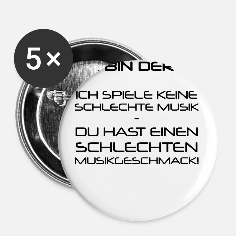 DJ - Buttons large 2.2''/56 mm (5-pack) - white