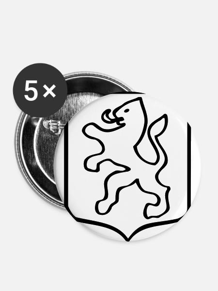 Holländisches Warmblut - KWPN - Buttons groß 56 mm (5er Pack) - Weiß