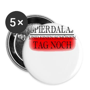 Spierdalaj and a nice day - Buttons large 2.2''/56 mm (5-pack) - white - Front
