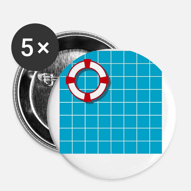 Swimming pool - Buttons large 2.2''/56 mm (5-pack) - white