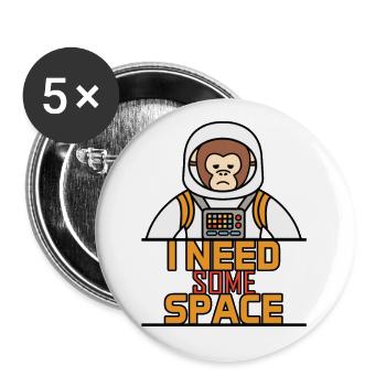 monkey - Buttons large 2.2''/56 mm (5-pack) - white - Front