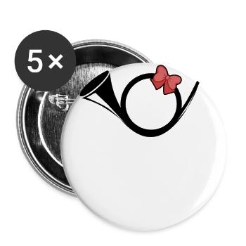 Facteurs Postiers postiers Livreurs Post Horn Cadeau - Lot de 5 grands badges (56 mm) - blanc - Devant