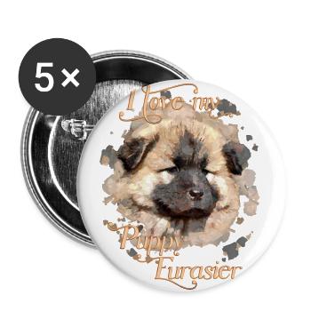 My pet dog Eurasier - Buttons large 2.2''/56 mm (5-pack) - white - Front