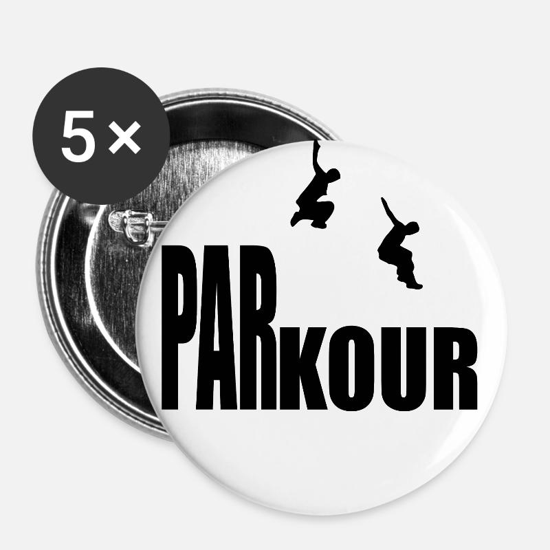 PARKOUR - Buttons large 2.2''/56 mm (5-pack) - white