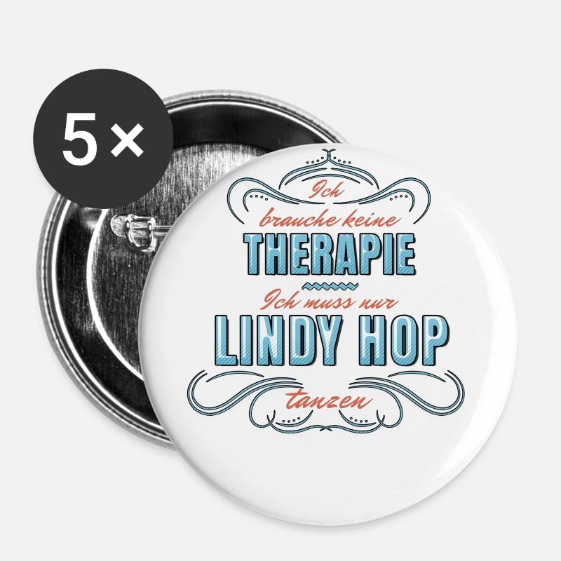 Lindy Hop Dancing Lindy Hopper Gift - Buttons large 2.2''/56 mm (5-pack) - white