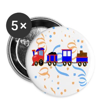 D'r Zoch Kütt - Buttons groß 56 mm (5er Pack) - Weiß - Vorne