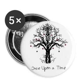 Once Upon a Time Tree Heart Art Junkie - Lot de 5 grands badges (56 mm) - blanc - Devant