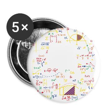 Racine carrée de 324 - 18e cadeau d'anniversaire - Lot de 5 grands badges (56 mm) - blanc - Devant