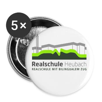 Logo of the Realschule Heubach RSH Schule Heubach - Buttons large 2.2''/56 mm (5-pack) - white - Front