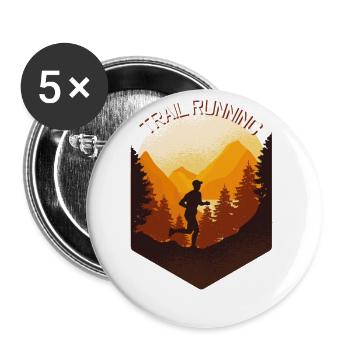 Trail Running &Course de montagne, Ultra Trail Runner - Lot de 5 grands badges (56 mm) - blanc - Devant