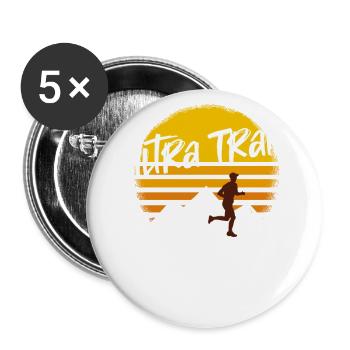 Trail running & mountain running, ultra traileur - Lot de 5 grands badges (56 mm) - blanc - Devant