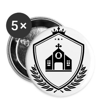 Armoiries de l’église - Lot de 5 grands badges (56 mm) - blanc - Devant