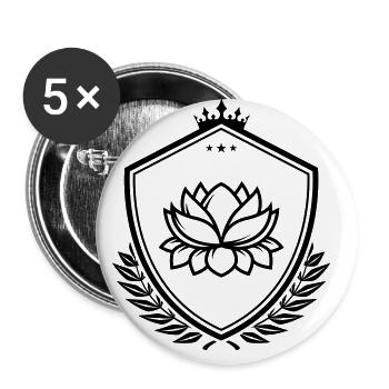 Armoiries de la rose d’eau - Lot de 5 grands badges (56 mm) - blanc - Devant