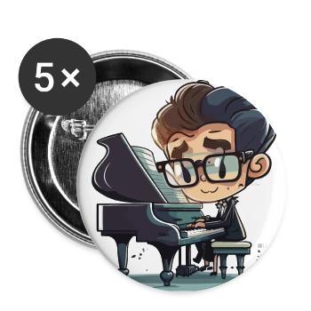 Classical Virtuoso - Buttons large 2.2''/56 mm (5-pack) - white - Front