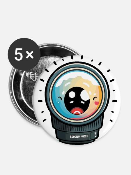 Der Lensman - Buttons groß 56 mm (5er Pack) - Weiß