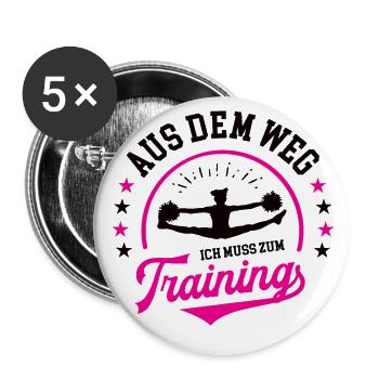 Cheerleading Cheerleader Cheering Cheerleaders - Buttons groß 56 mm (5er Pack) - Weiß - Vorne
