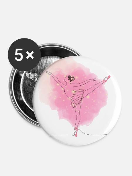 Ballerina - Buttons groß 56 mm (5er Pack) - Weiß