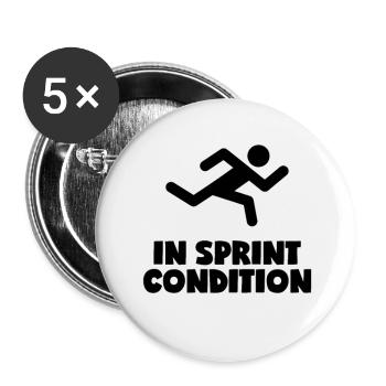 In Sprint Condition - Buttons groß 56 mm (5er Pack) - Weiß - Vorne