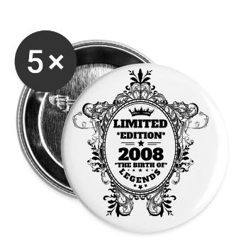 2008 - Buttons groß 56 mm (5er Pack) - Weiß - Vorne