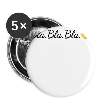 Blah Blah Blah Blahblahblah Blablabla Bla Bla Bla - Buttons groß 56 mm (5er Pack) - Weiß - Vorne