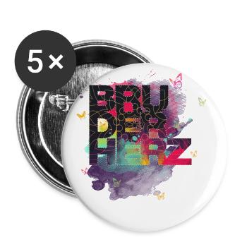 Bruderherz Bester Bruder der Welt Geschenkidee - Buttons groß 56 mm (5er Pack) - Weiß - Vorne