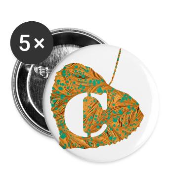 Sheet E 95 C - Buttons large 2.2''/56 mm (5-pack) - white - Front