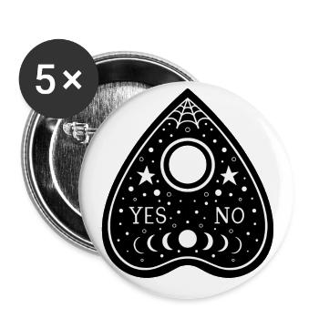 Yes or No Magic - Buttons groß 56 mm (5er Pack) - Weiß - Vorne