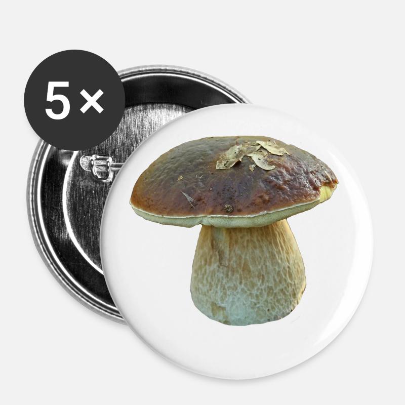 mushroom - Buttons large 2.2''/56 mm (5-pack) - white
