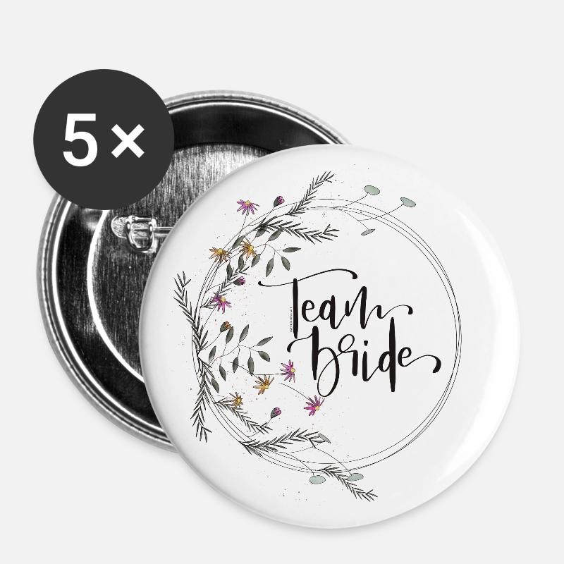 Team Bridge - Buttons large 2.2''/56 mm (5-pack) - white