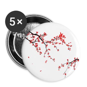 Sakura - Buttons large 2.2''/56 mm (5-pack) - white - Front