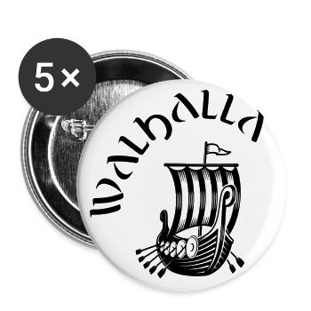 Valhalla Viking Vikings Bjoern Eisenseite - Buttons groß 56 mm (5er Pack) - Weiß - Vorne