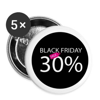 Sticker Pomo 30% - Buttons large 2.2''/56 mm (5-pack) - white - Front