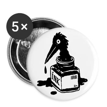 Tuscherabe - Buttons groß 56 mm (5er Pack) - Weiß - Vorne