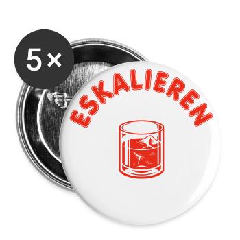Eskalieren Drinks Party - Buttons groß 56 mm (5er Pack) - Weiß - Vorne