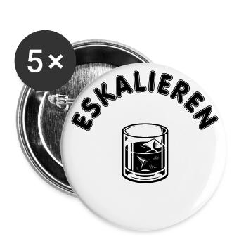 Eskalieren Alkohol Trinken Party - Buttons groß 56 mm (5er Pack) - Weiß - Vorne