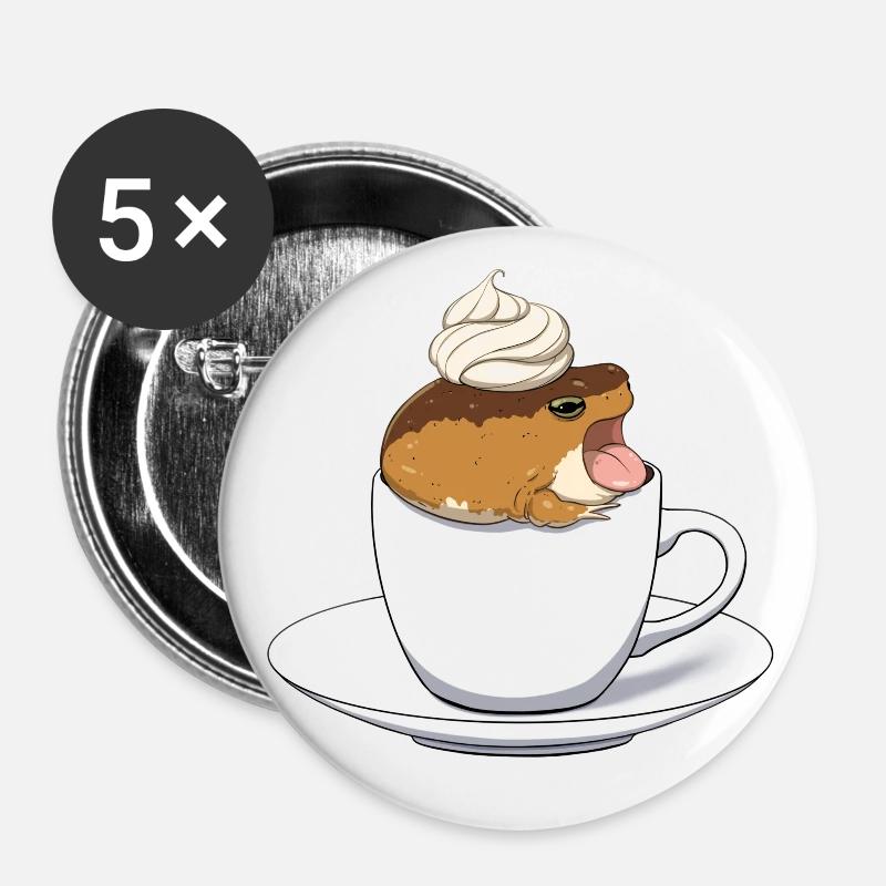 Cup frog - Buttons large 2.2''/56 mm (5-pack) - white