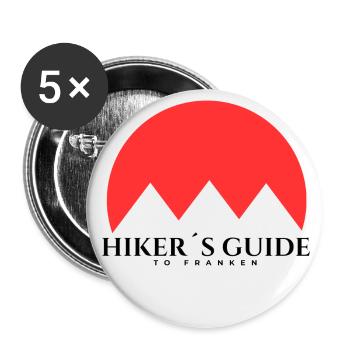 hikersguidetofranken - Buttons groß 56 mm (5er Pack) - Weiß - Vorne