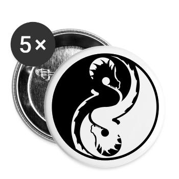 Dragons - Lot de 5 grands badges (56 mm) - blanc - Devant