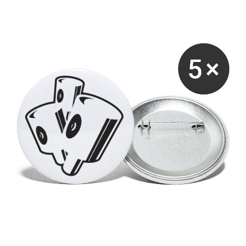Fat Cap Style - Buttons/Badges stor, 56 mm (5-pack)