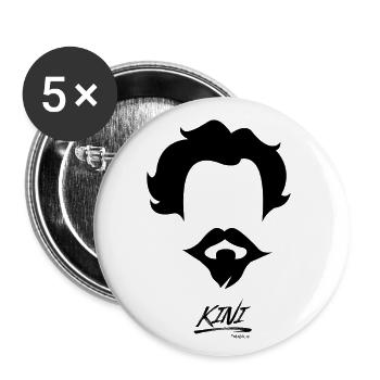 KINI - Buttons groß 56 mm (5er Pack) - Weiß - Vorne