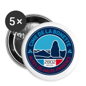 Cime de la Bonette 2 - Buttons large 2.2''/56 mm (5-pack) - white - Front