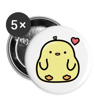 Chick - Buttons large 2.2''/56 mm (5-pack) - white - Front