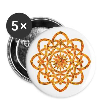 noeud celtique 19 e 212 - Lot de 5 grands badges (56 mm) - blanc - Devant