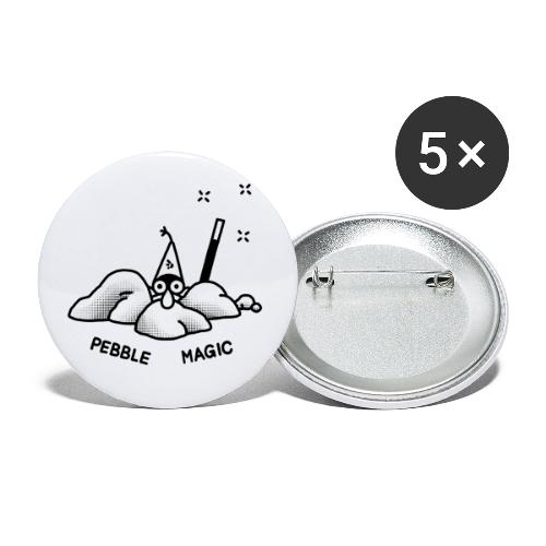 WIZARDS pebble magic bw - Buttons groß 56 mm (5er Pack)