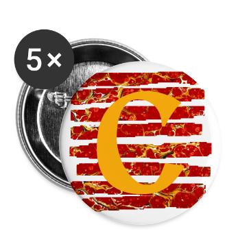bande e 232 c - Lot de 5 grands badges (56 mm) - blanc - Devant