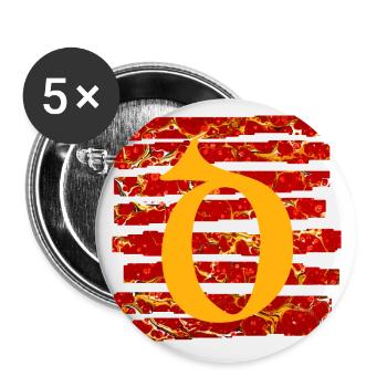 rayures e 232 d - Lot de 5 grands badges (56 mm) - blanc - Devant